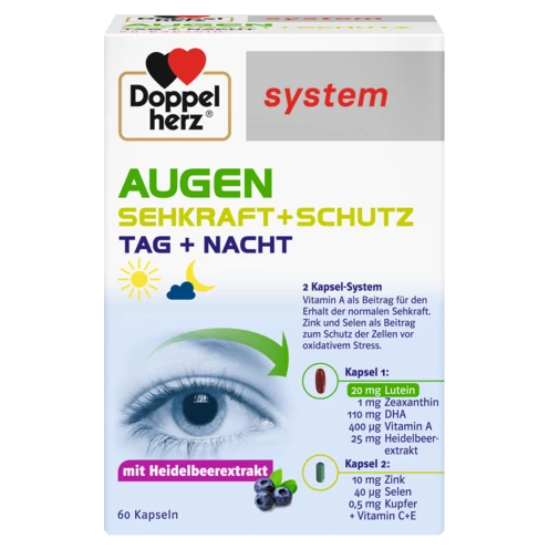 Abbildung der Produktverpackung Doppelherz system AUGEN SEHKRAFT + SCHUTZ  Frontansicht